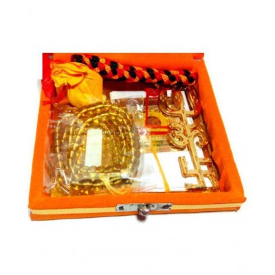 SHIV MART ™  Shri Baglamukhi Yantra Box | Complete puja Set Kavach | Rudra Divine | Bagla Mukhi Pujan Poojan Box