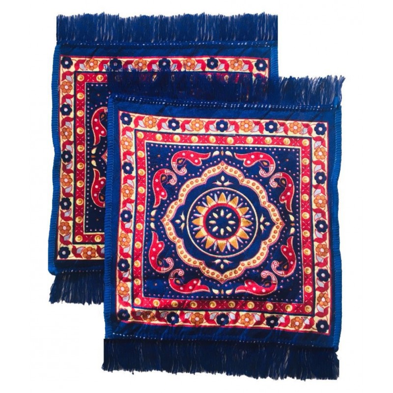 SHOP BY ROOM Velvet Prayer Mat - Blue