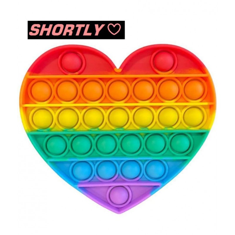 SHORTLY Pop It Fidget Toy, Push Pop Bubble Fidget Sensory Toy, Autism Special Needs Silicone Stress Relief Toy, Great Fidget