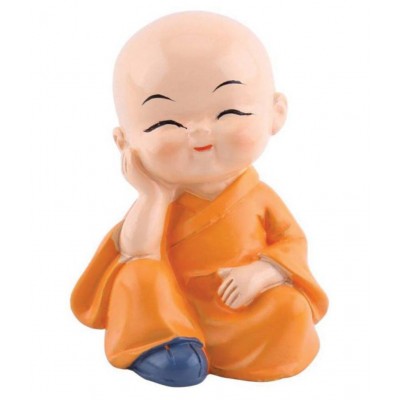 SHRI SHAKTI BABY MONK SET OF 4 Resin Buddha Idol 4 x 4 cms Pack of 4