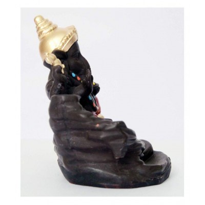 SHRINO Black Resin Ganesha Smoke Backflow/Home Decoration Item - Pack of 1