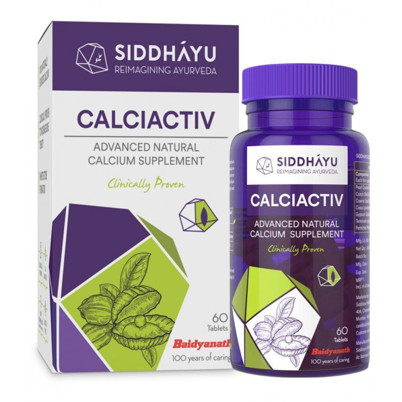 SIDDHAYU Calciactiv Natural Calcium Supplement Tablet 30 no.s Pack Of 1 SIDDHAYU Calciactiv Natural Calcium Supplement Tablet 30 no.s Pack Of 1