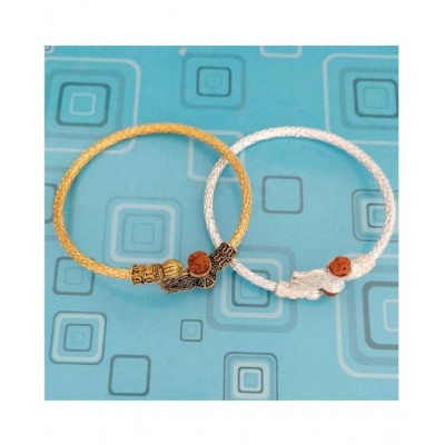 SKE Golden and Silver om Lining Kada for men and boys