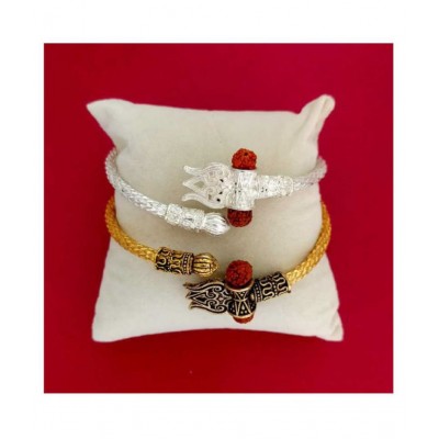 SKE Golden and Silver om Lining Kada for men and boys