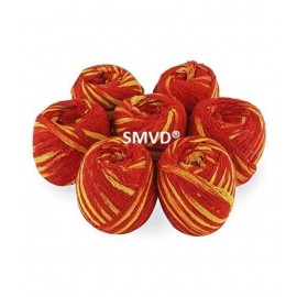SMVD® Moli Kalawa for Puja,100% Cotton, Red and Yellow. Set of 6 Rolls (30gm Each).