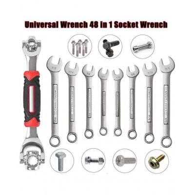 SS Traders Universal 48 in 1 Multi-functional Wrench Tool Socket Adjustable Wrench Single Pc