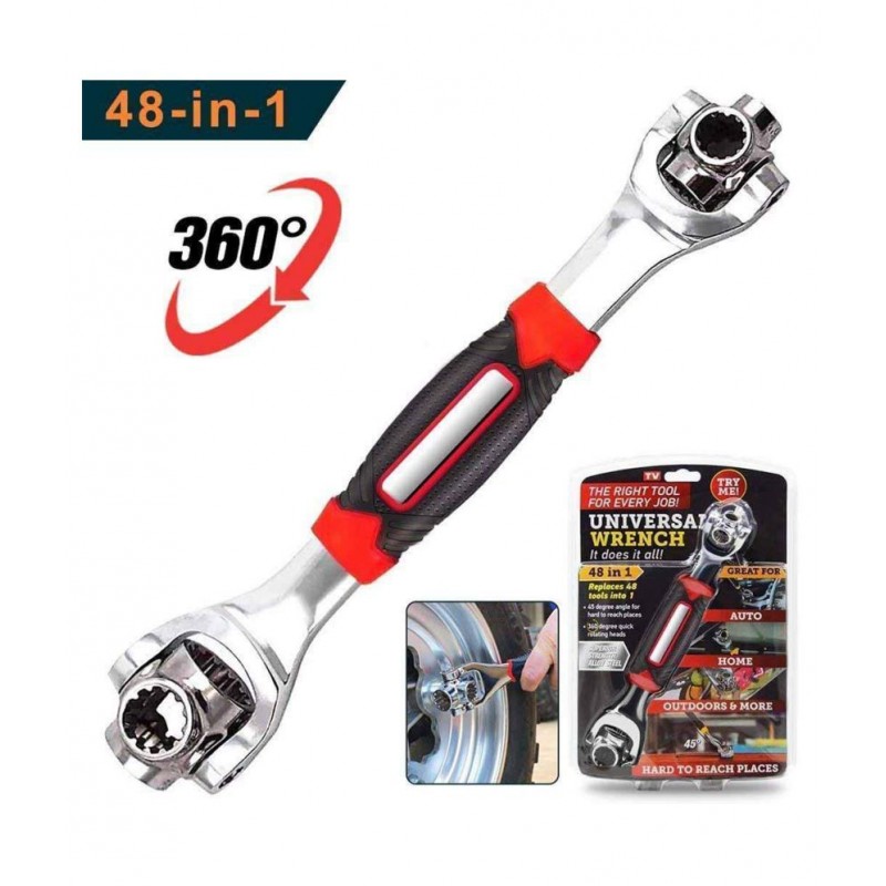 SS Traders Universal 48 in 1 Multi-functional Wrench Tool Socket Adjustable Wrench Single Pc