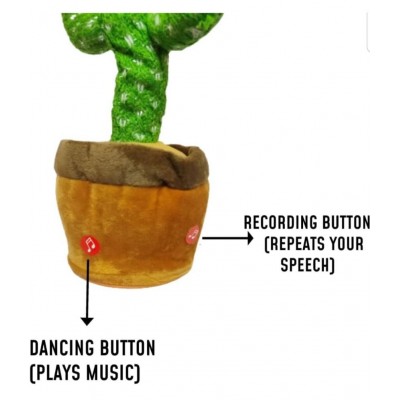 STALLION TRADING Dancing cactus Musical toys for Boys/Girls/Baby toys/Singing Recording Repeat What You Say Funny Education Toys for Kids