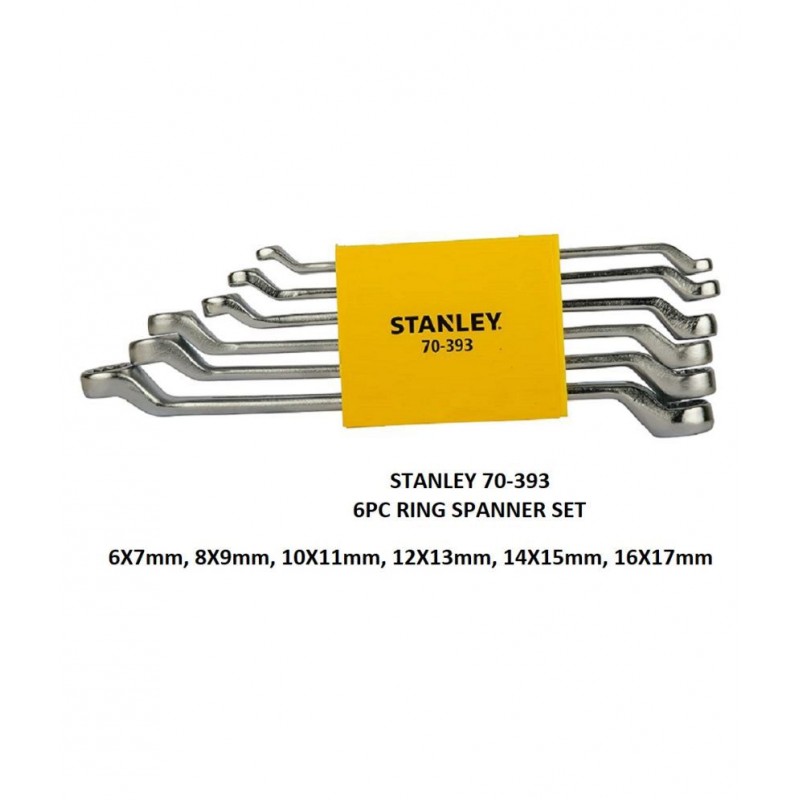 STANLEY 70-393 Shallow bi-hex Spanner set - 6x7-16x17mm (6-pieces)