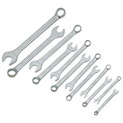 STANLEY 70-964E Chrome Vanadium Steel Combination Spanner Set of12-Piece Combination Spanner Set (6mm, 7mm, 8mm, 9mm, 10mm, 11mm, 12mm, 13mm, 14mm, 17mm, 19mm, 22mm)