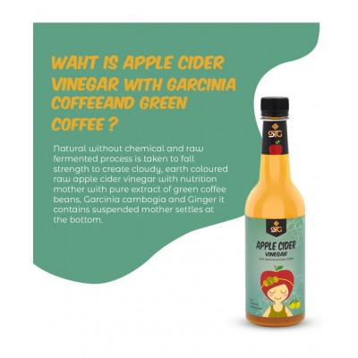 STG APPLE CIDER VINEGAR With Garcinia & Green Coffee 500 ml Unflavoured Single Pack STG APPLE CIDER VINEGAR With Garcinia & Green Coffee 500 ml Unflavoured Single Pack