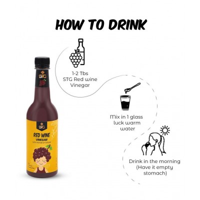 STG RED WINE VINEGAR WITH MOTHER OF VINEGAR 500 ml Grape Single Pack