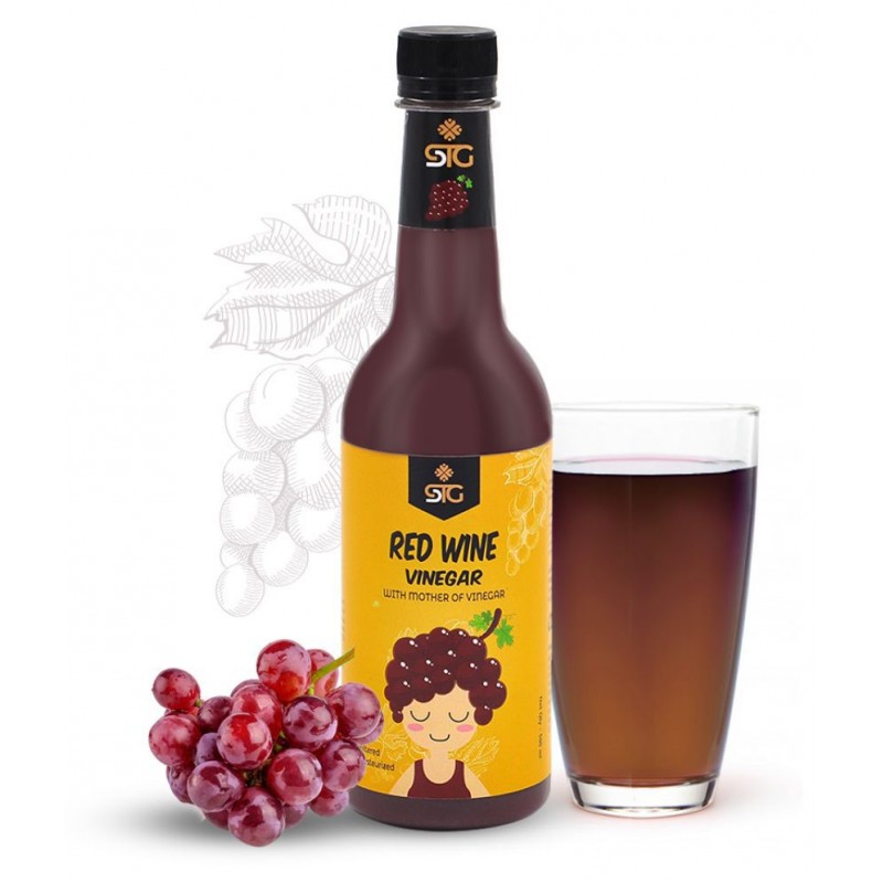 STG RED WINE VINEGAR WITH MOTHER OF VINEGAR 500 ml Grape Single Pack