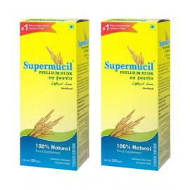 SUPERMUCIL Psyllium Husk (Sat Isabgol) Raw Herbs 200 gm Pack Of 2