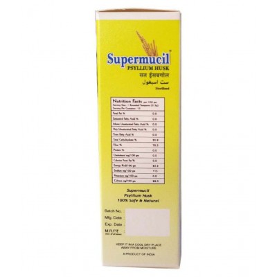 SUPERMUCIL Psyllium Husk (Sat Isabgol) Raw Herbs 50 gm Pack of 3