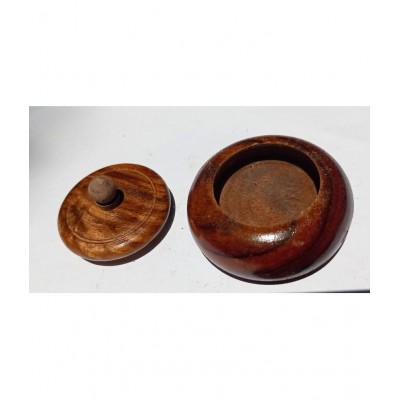 SWH Brown Wood Sindoor Box - Pack of 2