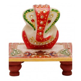 Santacart textured Marble Ganesha Idol x cms