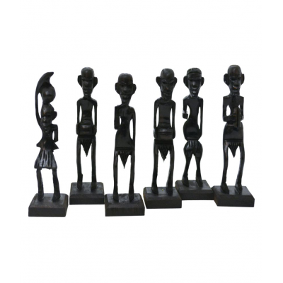 Santarms Black Wood Figurines - Pack of 1