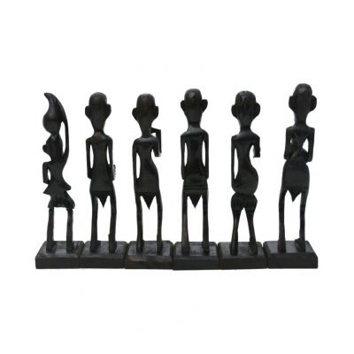 Santarms Black Wood Figurines - Pack of 1
