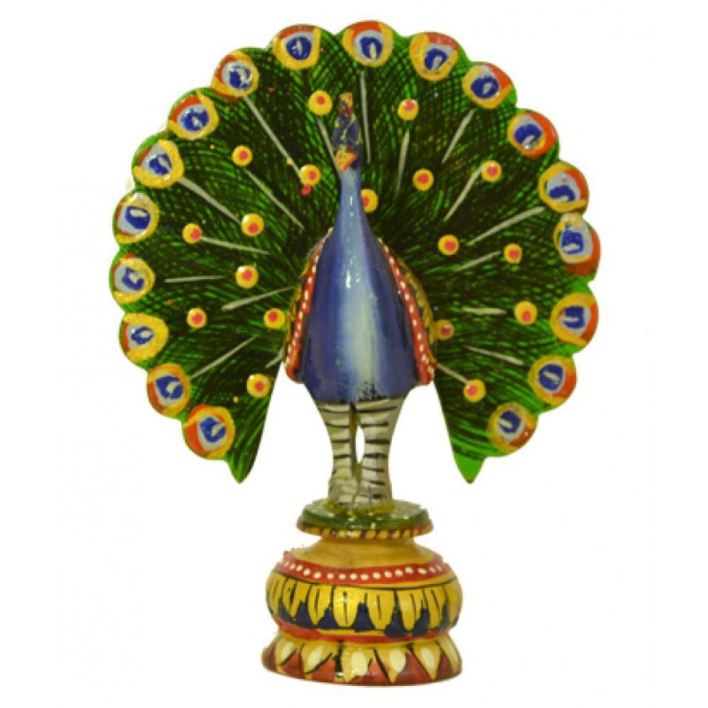 Santarms Green Wood Handicraft Showpiece - Pack of 1