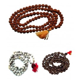 Set of Rudraksha mla, Vaijanti mala and Kamalgatta japa mala