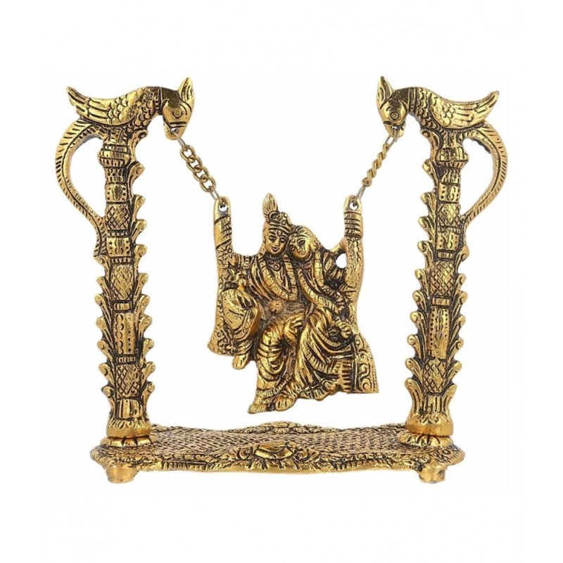 Sheela Handicraft metal Radha krishna jhula idol / radha krishna swing and home decore