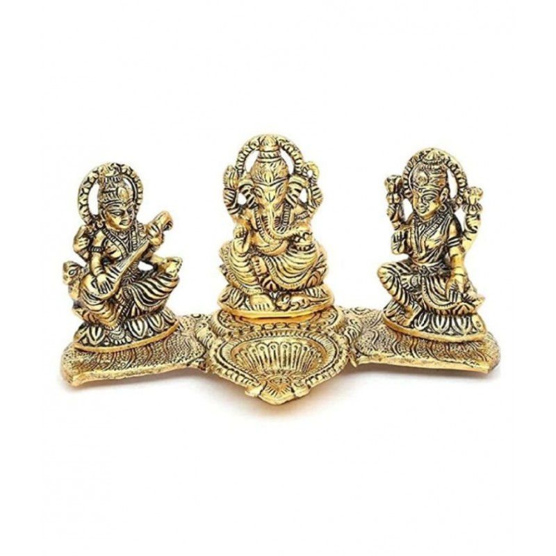 Sheela Handicraft metal laxmi ganesh saraswati idol | laxmi ganesh statue