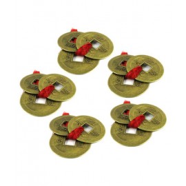 Shine&shine Multicolor Feng Shui Lucky Coins - Set of 15