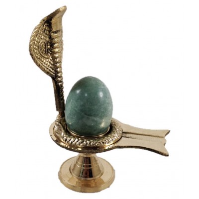 Shiv Ling Jalaheri With Stone No 0 Green 4.5"