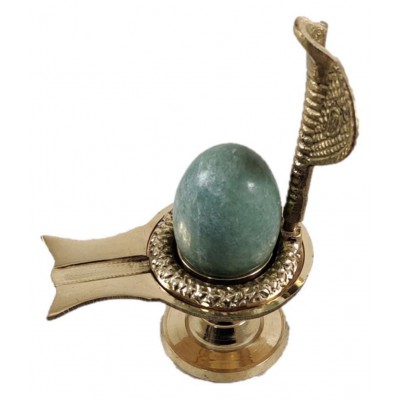 Shiv Ling Jalaheri With Stone No 0 Green 4.5"