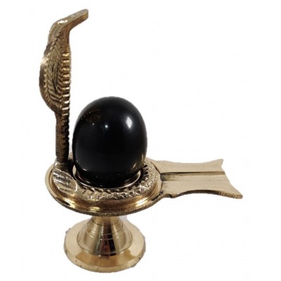 Shiv Ling Jalaheri With Stone No 1 Black  5"