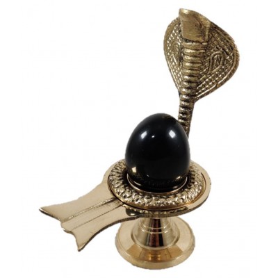 Shiv Ling Jalaheri With Stone No 1 Black  5"