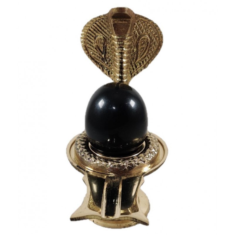 Shiv Ling Jalaheri With Stone No 1 Black  5"