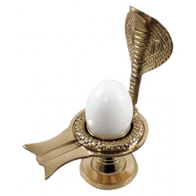 Shiv Ling Jalaheri With Stone No 1 White 5"