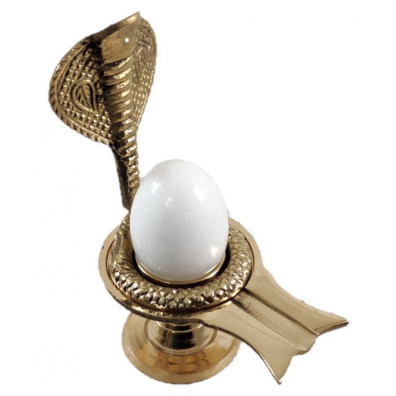 Shiv Ling Jalaheri With Stone No 1 White 5"