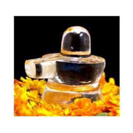 Shivling God Shiva Lingam Protection Wealth Prosperity Healing Crystal Energy 2 inches Decorative Showpiece - 5 cm  (Crystal, White)