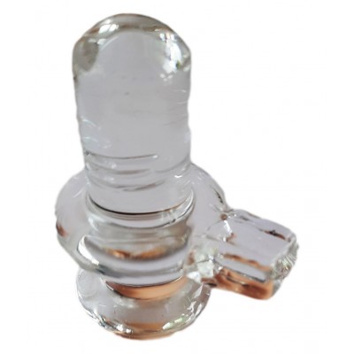 Shivling of transparent crystal