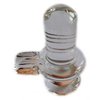 Shivling of transparent crystal