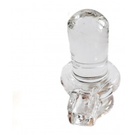 Shivling of transparent crystal