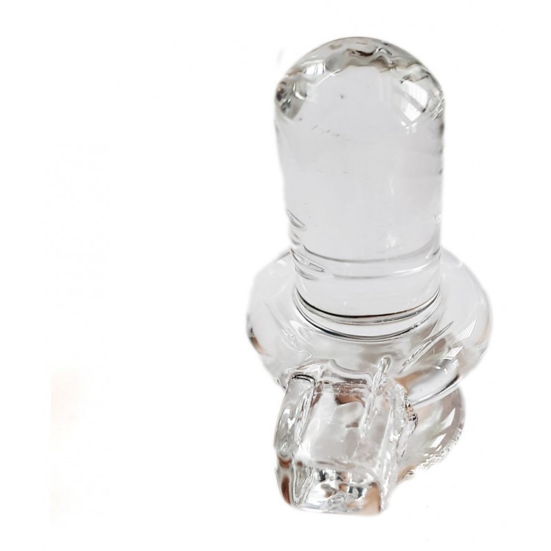 Shivling of transparent crystal