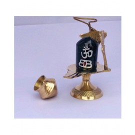 Shivshop  Brass Shivling with Sheshnag and Black Stone Ling Shivling Statue for Hindu Puja Shiva Ling/Shivling Decorative Sheshnaag Showpiece