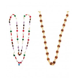Shopgenx Navratna Mala With Rudraksh Mala