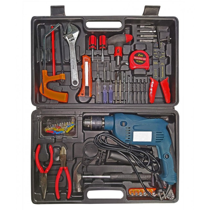 Shopper52- tools hardware DRLTOOLSET 650W 13mm Corded Drill Kit