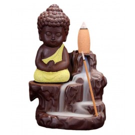 Shoppyana Buddha Smoke Backflow Resin Buddha Idol 10 x 5 cms Pack of 1