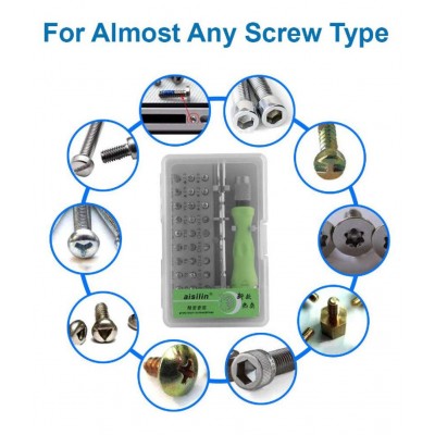 Shray-32 in 1 Interchangeble Multipurpose Mini Screwdriver Set Magnetic Slot Wrench Bits Repair Tools Kit Set Combination Screwdriver Set for Home Appliance,Laptop,Mobile,Computer