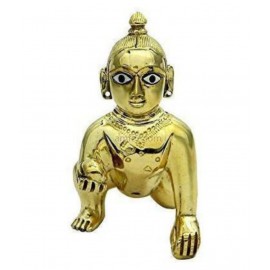Shri Astha Vinayak Dhruvi Brass LADDOO Gopal/THAKURJI MURTI Idol/BAL Gopal/Heavy PEETAL MURTI