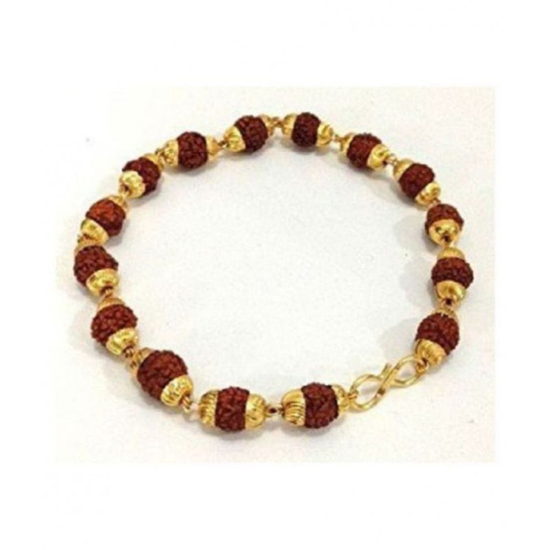 Shri Astha Vinayak Gold Plated Rudraksha Bracelet