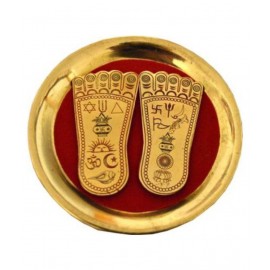 Shri Astha Vinayak PrettyKrafts MA LAXMI CHARAN PADUKA Brass Yantra
