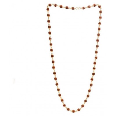 Shri Astha Vinayak Rudraksha Mala With Gold Plated For Men