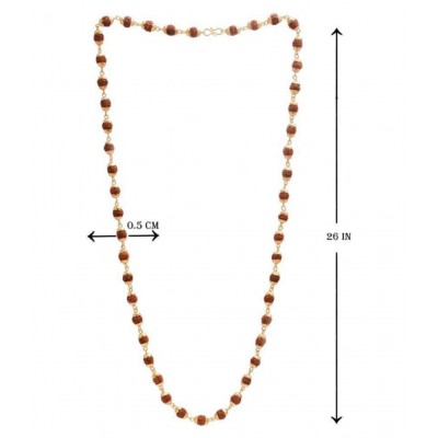 Shri Astha Vinayak Rudraksha Mala With Gold Plated For Men